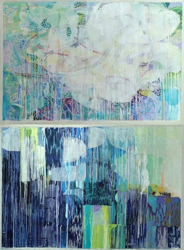 Keiko Hara, Verse Ma and Ki II, Diptych