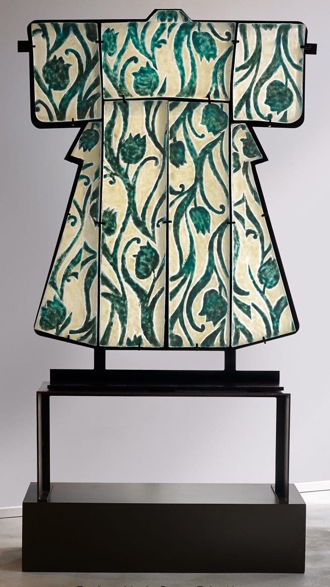 Marlene Rose, Kimono, Teal and Beige