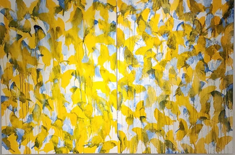 Lorna Marsh, One Yellow, One Blue Diptych